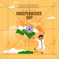 Professional 15 August Independence Day Template Design in Marathi, Hindi, and English - High-Quality Editable PSD  by Me Chitrakar