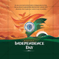 Beautiful 15 August Independence Day Event Poster in Marathi, Hindi, and English - High-Quality Editable PSD  by Me Chitrakar