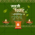 Beautiful Tulsi Vivah Event Poster in Marathi, Hindi, and English - High-Quality Editable PSD and JPG by Me Chitrakar