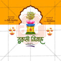 High-Quality Tulsi Vivah editable Social Media Post in Marathi, Hindi, and English - PSD and JPG by Me Chitrakar