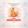 Elegant Tulsidas Jayanti Flyer Design in Marathi, Hindi, and English - High-Quality PSD  by Me Chitrakar