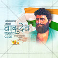 Vasudev Balwant Phadke Punyatithi Social Media Template | Marathi PSD | Me Chitrakar 0225-4