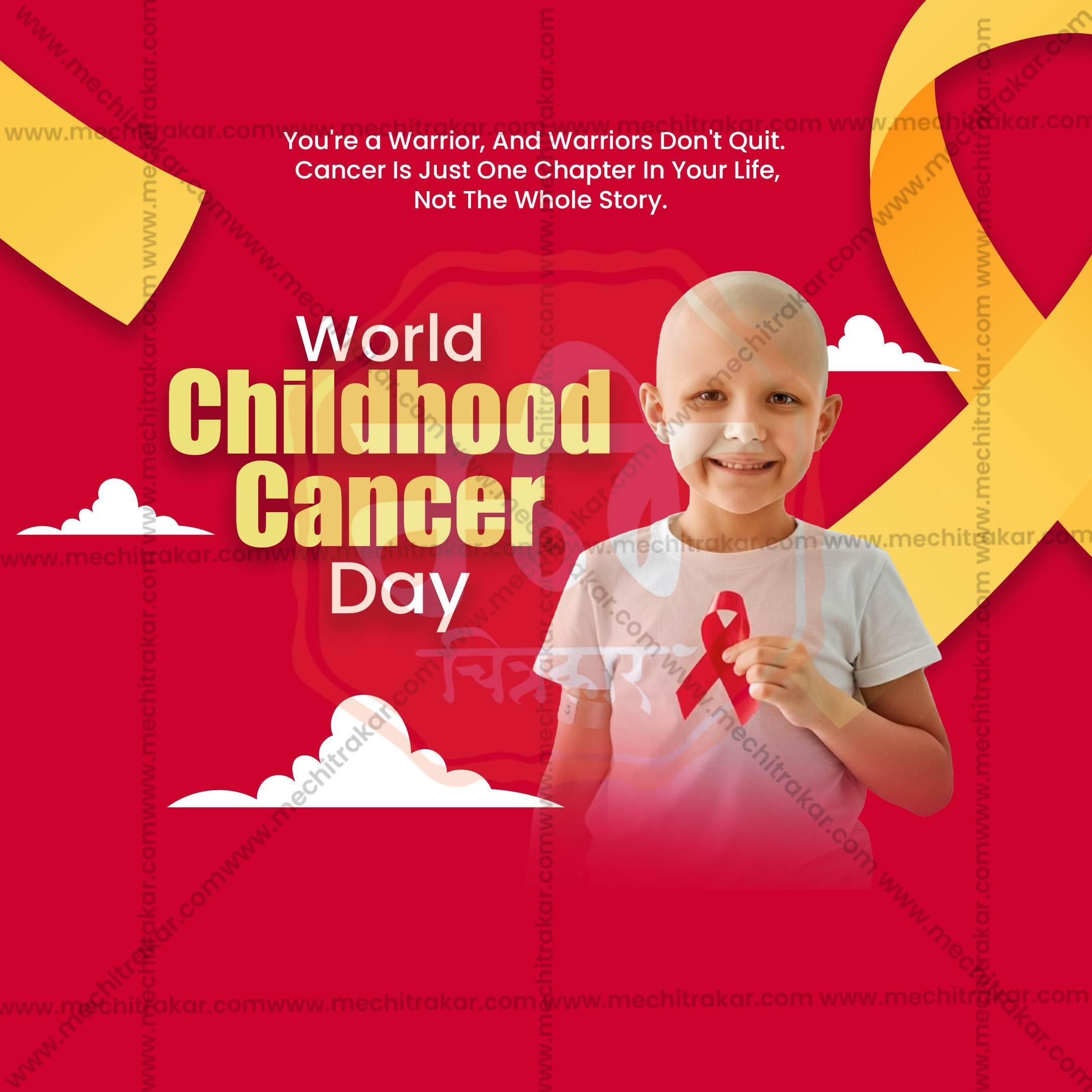World Childhood Cancer Day Social Media Template | English PSD | Me Chitrakar 0225-10