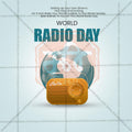World Radio Day Social Media Template | English PSD | Me Chitrakar 0225-9