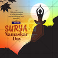 Professional World Surya Namaskar Day Template Design for Social Media in Marathi, Hindi, and English - PSD and JPG by Me Chitrakar
