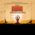 Stunning World Surya Namaskar Day Template editable Banner in Marathi, Hindi, and English - Editable PSD and JPG by Me Chitrakar