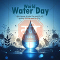 World Water Day Social Media Template | English PSD | Me Chitrakar 0325-6
