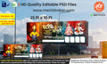Editable PSD Banner Template – Ashadhi Ekadashi Pandhariche Warakari Welcome Flex with Vitthal, Saints & Dindi Procession (25x10 ft)