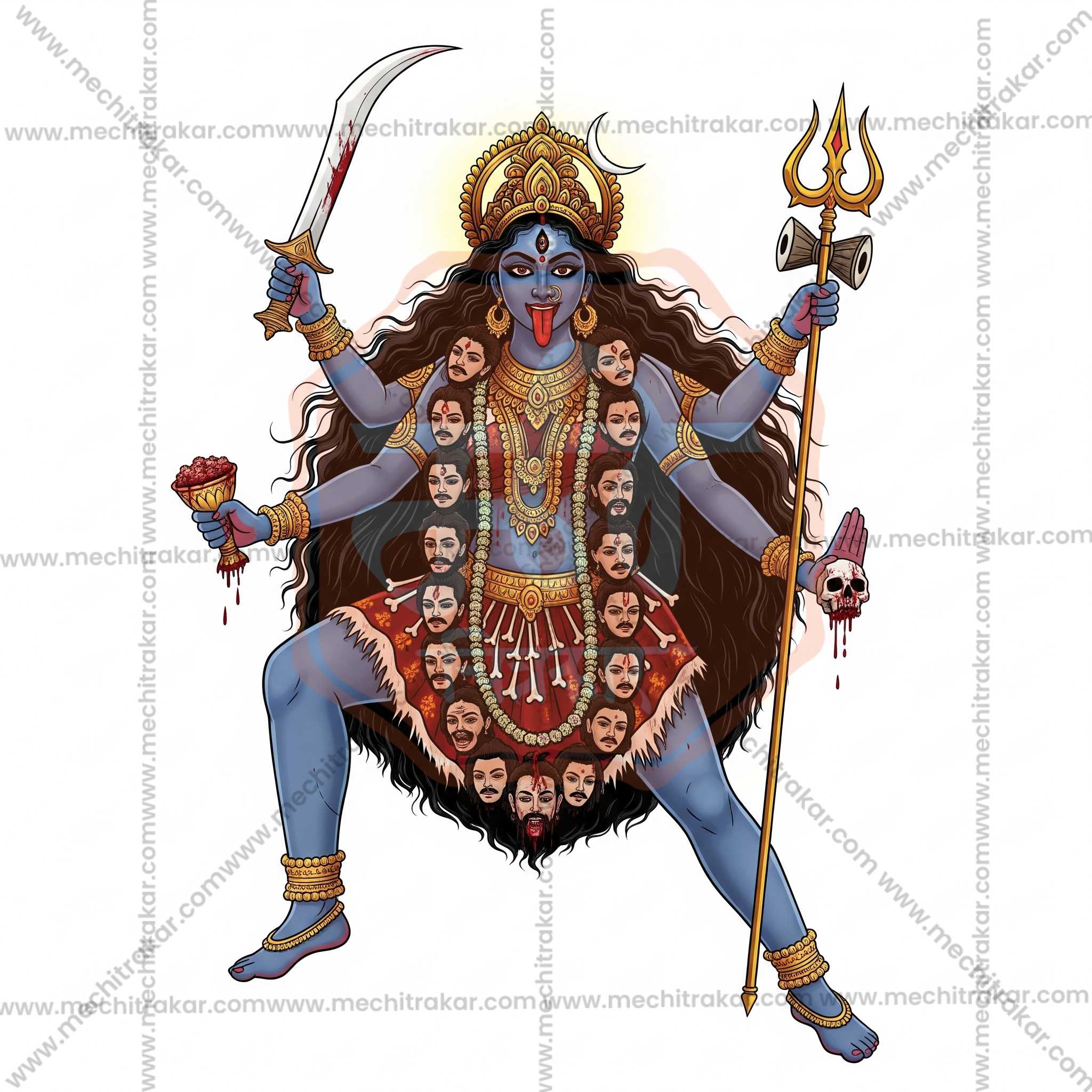 Premium Hindu Gods JPG Image Bundle – 100 High-Quality Illustrations by Mechitrakar | HGILL0625-Bundle No.1