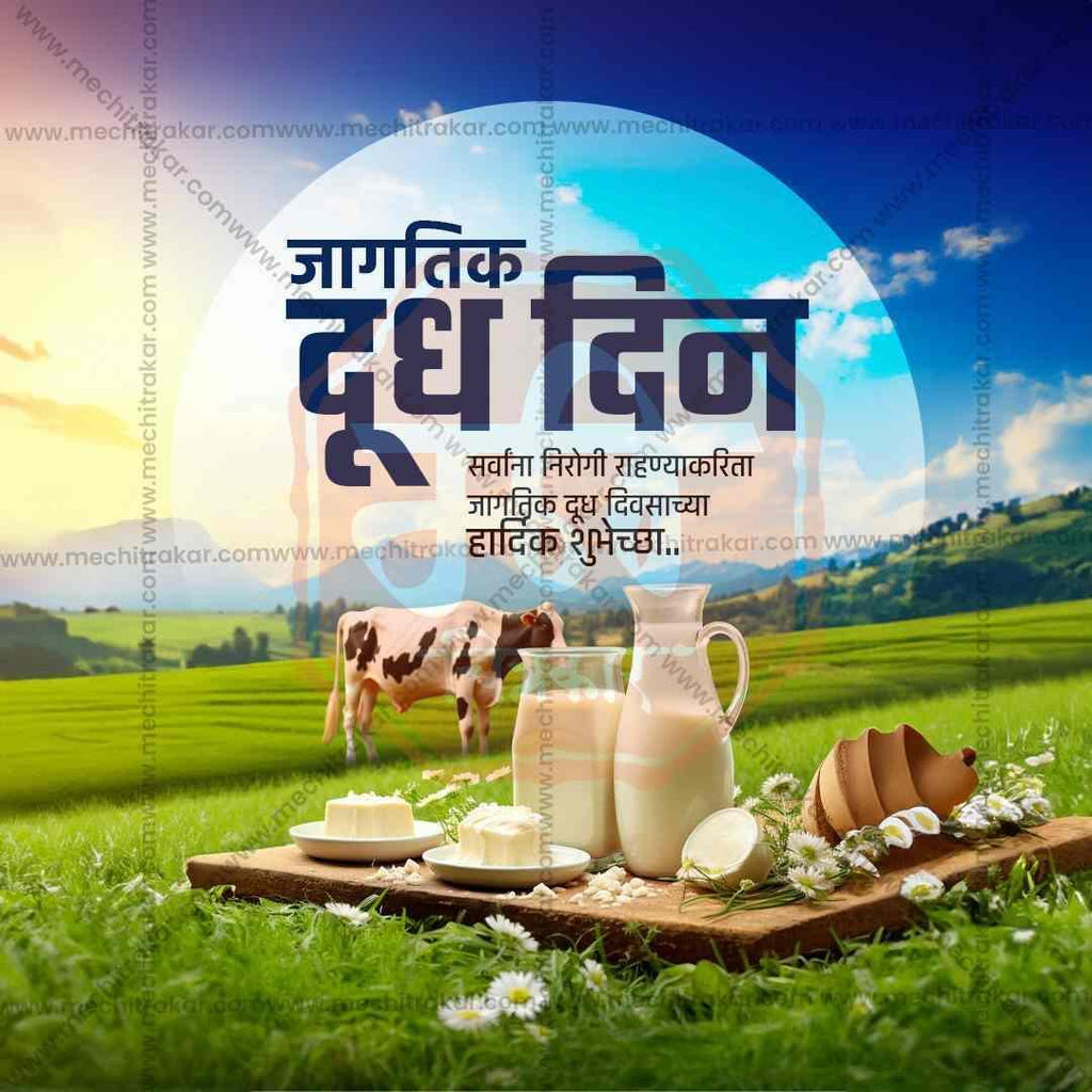 World Milk Day Bundle: 20 Premium Marathi Templates (PSD & PSD)