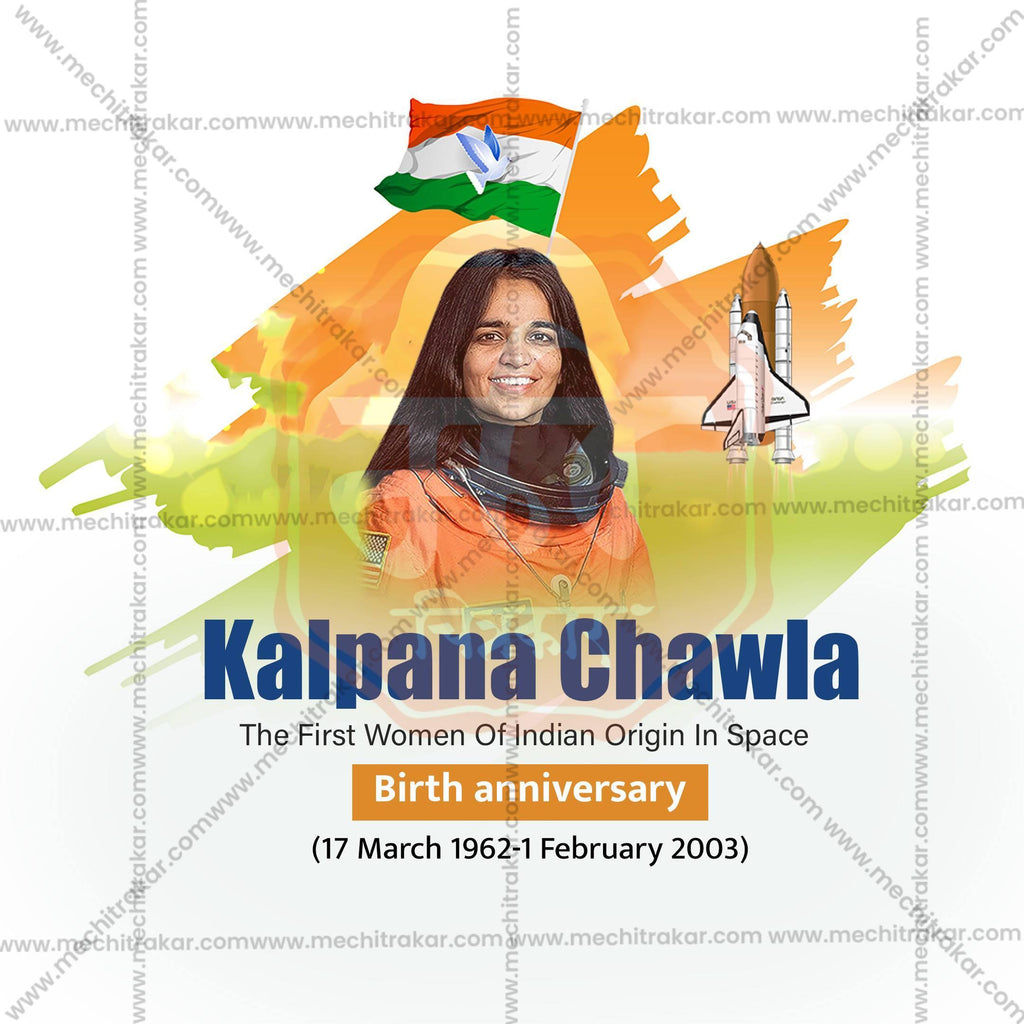 Kalpana Chawla Jayanti Social Media Templates | 10 PSD Bundle No.1 (English) | Me Chitrakar-0325