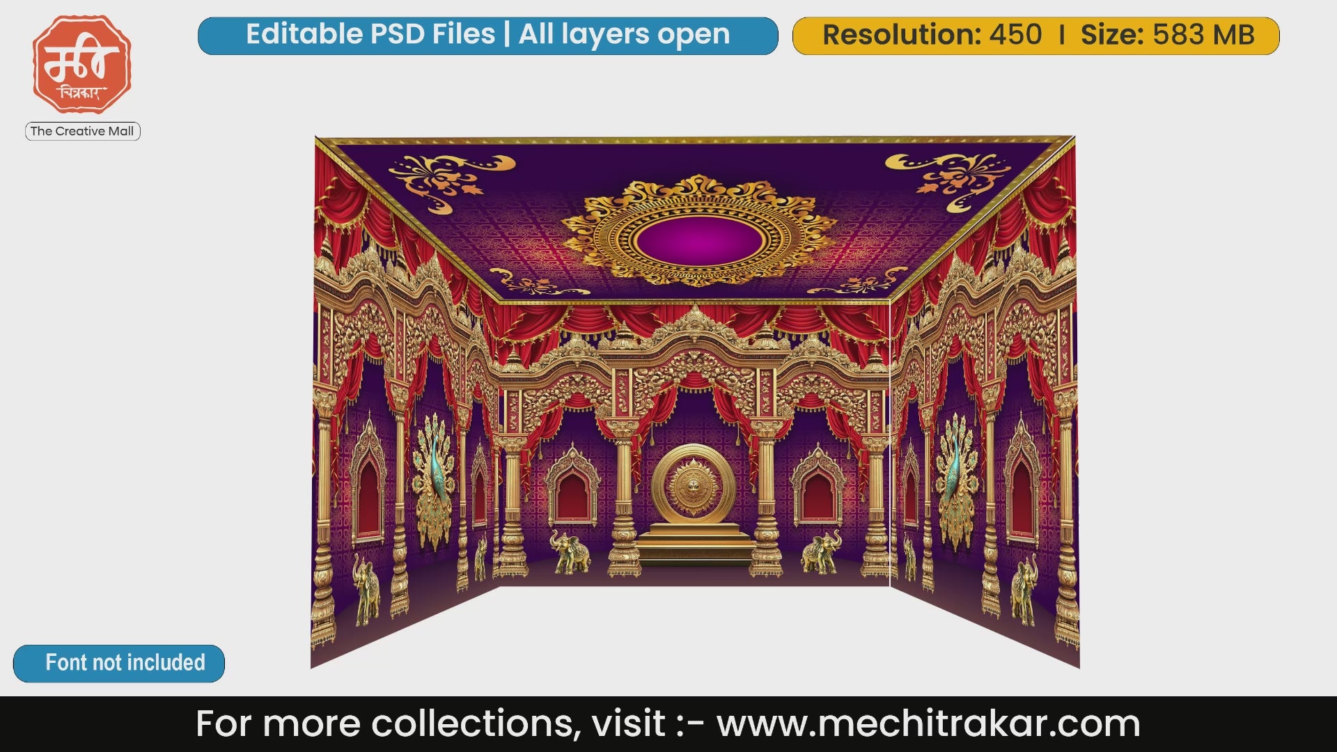 Utsavi Decoration PSD Templates | Ganpati Navratri Pandal | mechitrakar.com
