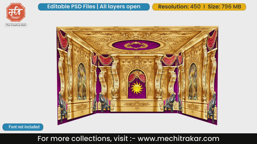 Royal Surya Pandal PSD Template | Ganpati & Navratri Festival | mechitrakar.com