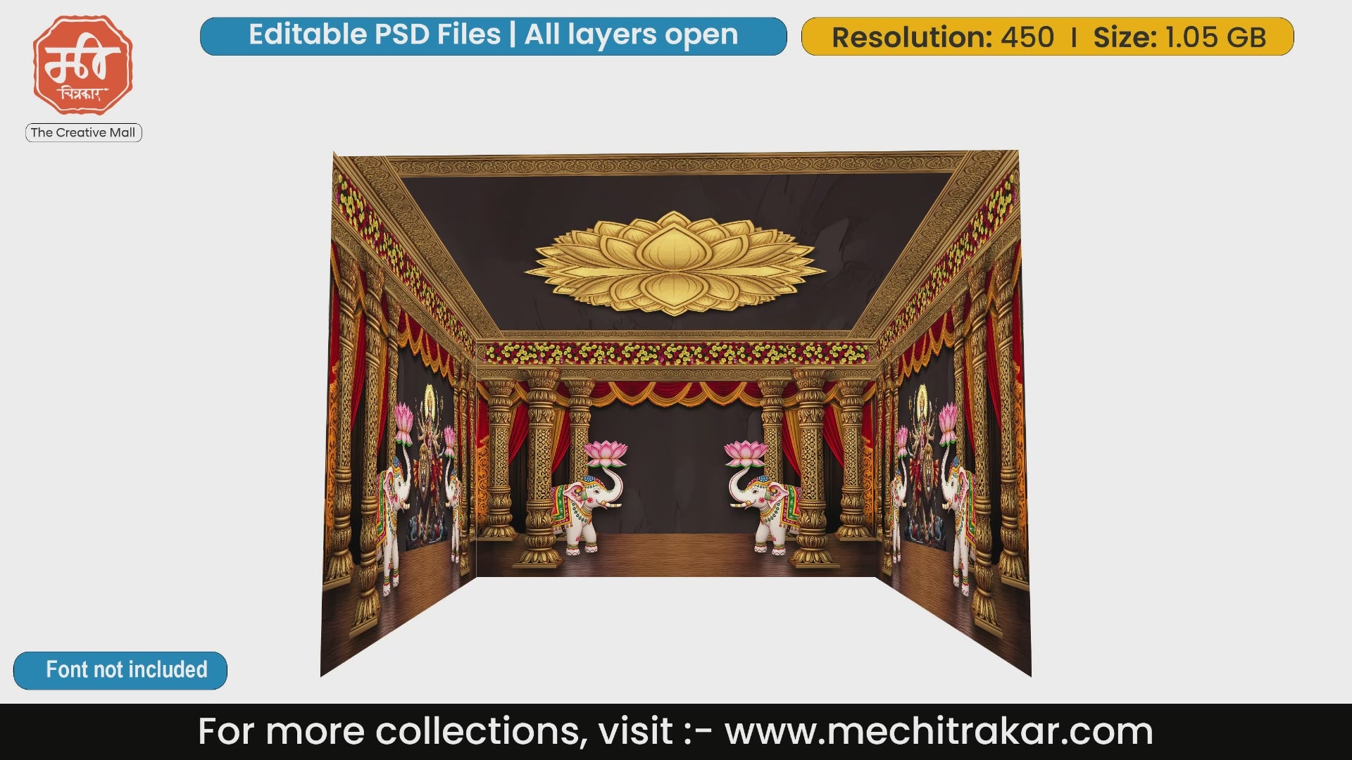 4 Side Stage Decoration | Editable PSD Template by Mechitrakar | mechitrakar.com